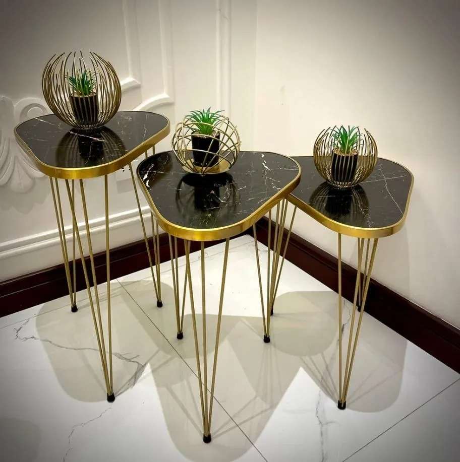 1 Pcs / Set of 3 Round Coffee Table HIGH Gloss Nesting End Tables - Image 3