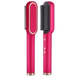 2 in 1 Electric Hair Straightener Curler Heating Styling Comb Straightening Brush