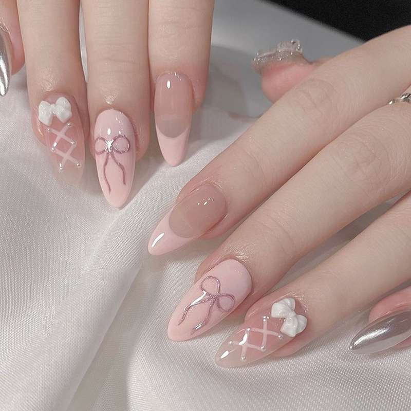 Menggh PK(WITH GLUE)24pcs false nails - Image 3
