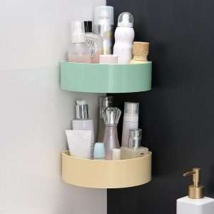 Bathroom Storage Rectangular Rack & Corner Shelf
