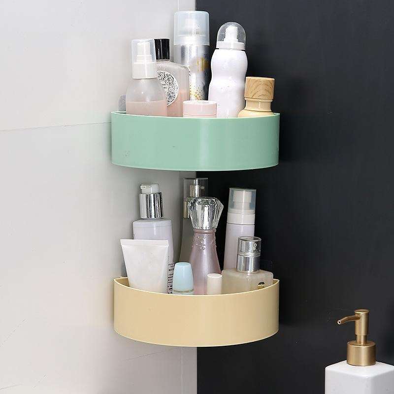 Bathroom Storage Rectangular Rack & Corner Shelf - Image 2