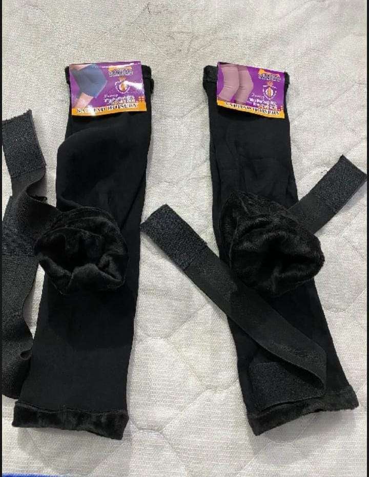 2 pc / 1 Pair High Quality Fleece Inside - Leg Warmer Warm Knee Brace Pad - Image 4