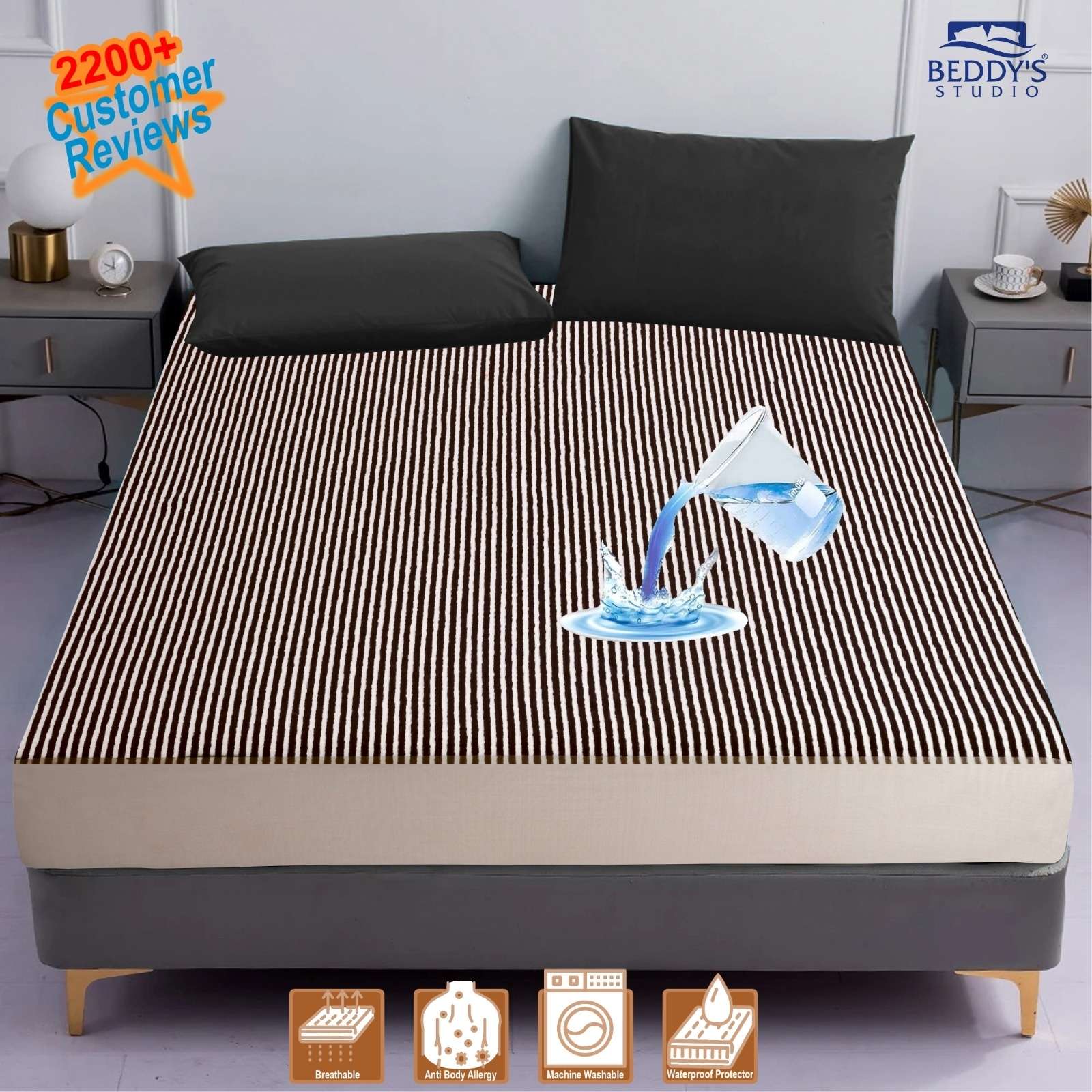 Waterproof Mattress Cover For Double Bed King Size - Image 7