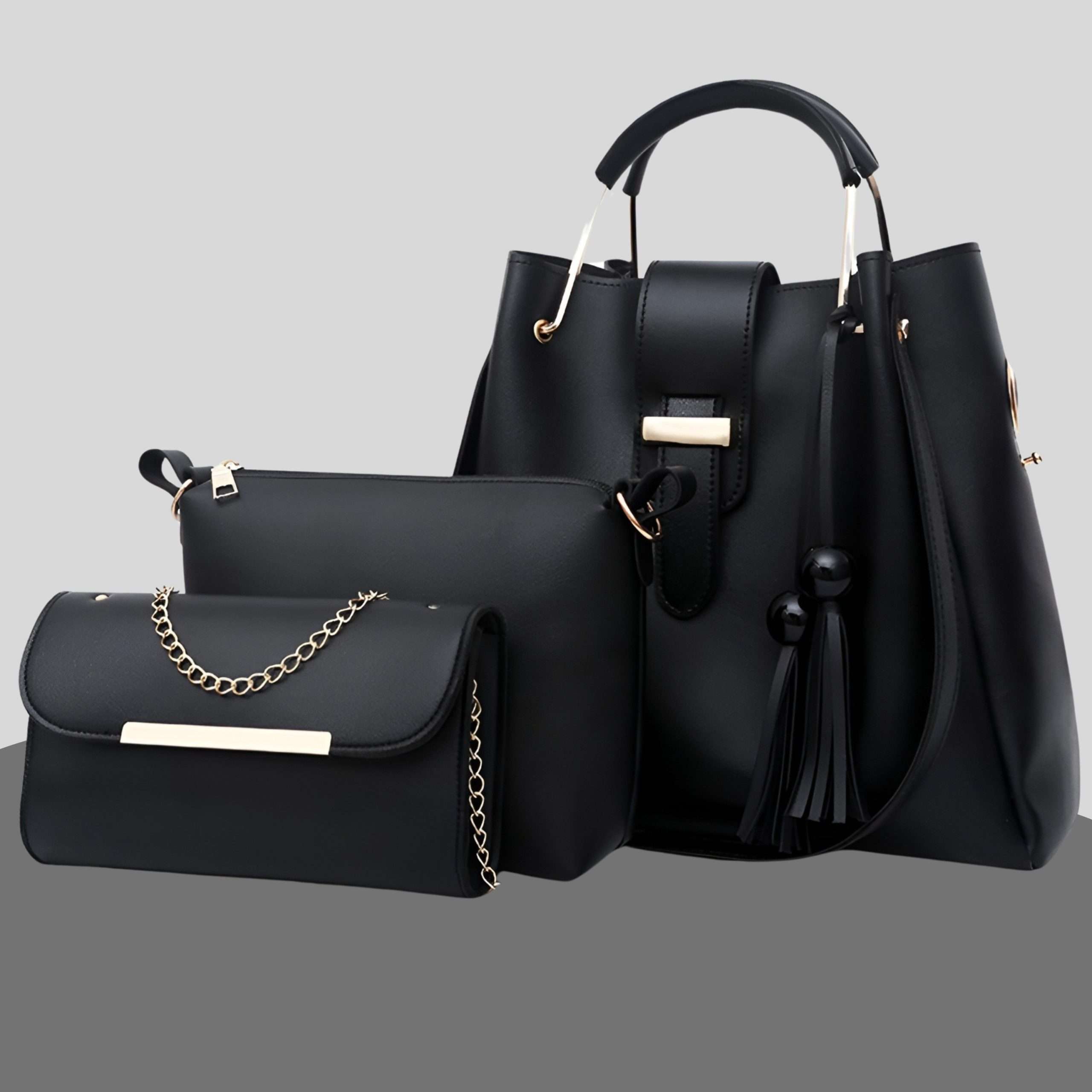 New style Ladies Handbags with Long Shoulder with Ultimate Ladies Handbags Set 3 Piece Ladies Handbags for Girls - Image 5