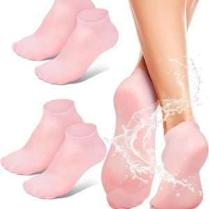 Moisturizing Gel Silicone Socks, Perfect for Spa Massage and Treating Dry, Cracked Feet