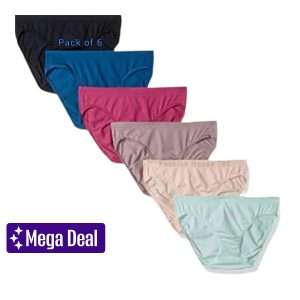 Pack of 6 Panties Soft Cotton Underwear Panties For Women & Girls