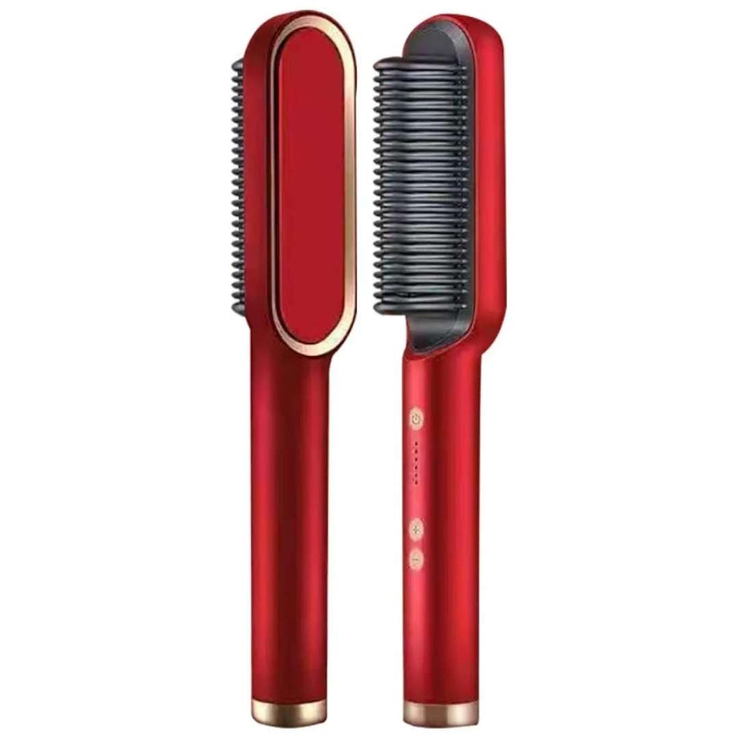 2 in 1 Electric Hair Straightener Curler Heating Styling Comb Straightening Brush - Image 5