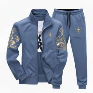 Richman Men’s Tracksuit Set Full Zip Long Sleeve Jogging Running Sweatsuits