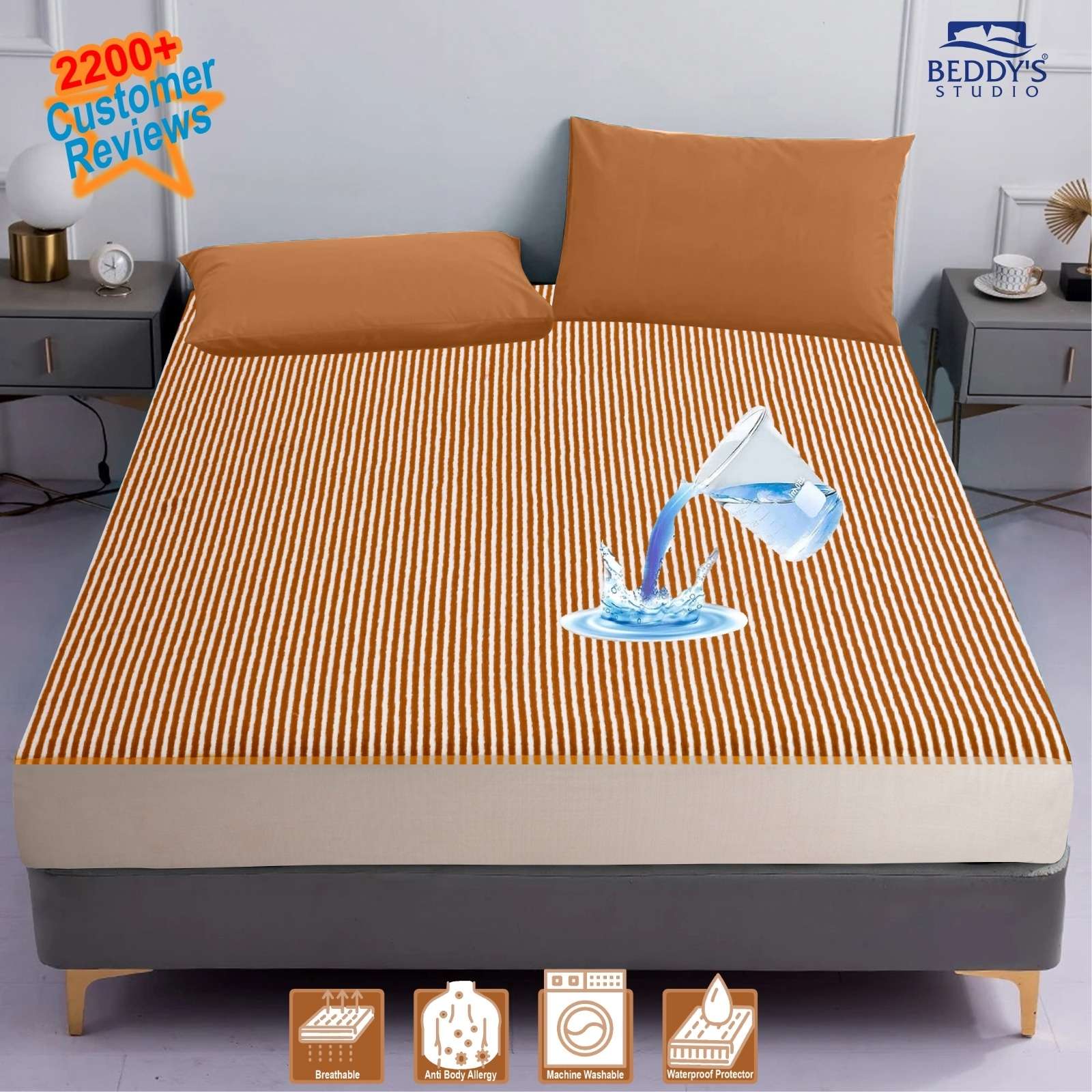 Waterproof Mattress Cover For Double Bed King Size - Image 5