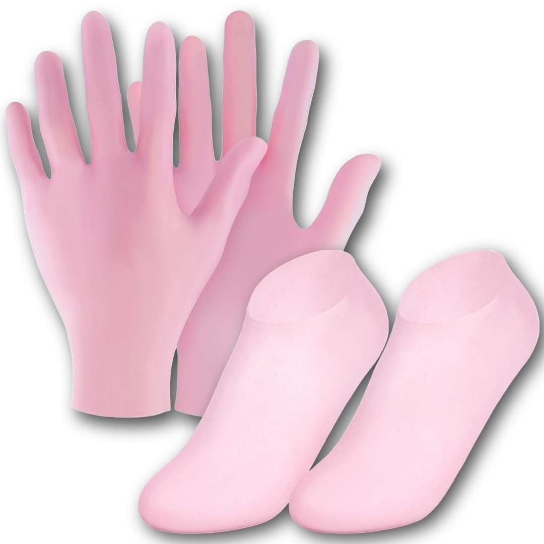 Premium Silicone Gel Heel Pad Socks and Moisturizing Gel Gloves Hand - Image 5