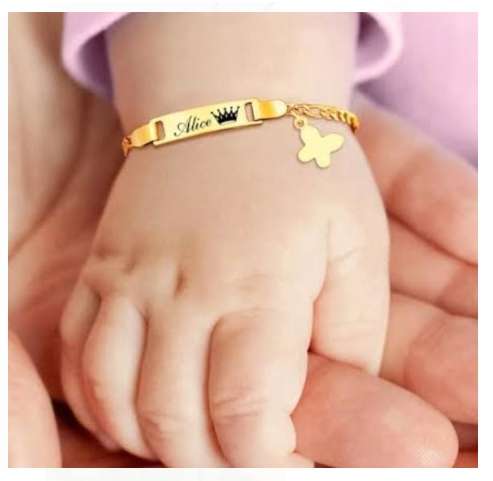 Customize Baby bracelet Golden color Best Gift For Baba & Babies