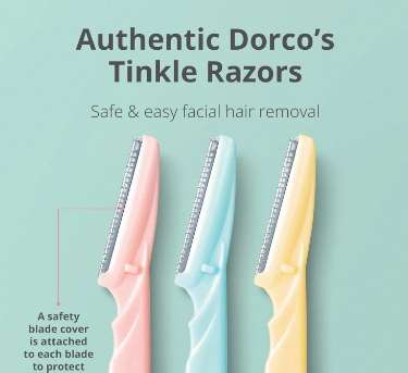 Tinkle Eyebrow Razors | Pack of 3 Dermaplane Razors | Precision Eyebrow Trimmer & Dermaplaning Tool | Safe, Easy Facial Hair Removal for Flawless Skin multi pack - Image 3