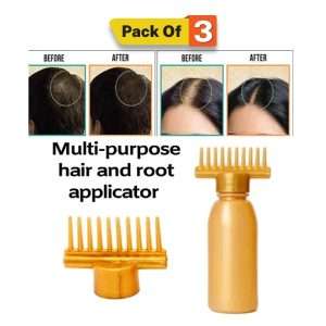 Hair Oil Bottle With Comb | Best For Dandruff & Hair Fall | Anti Lice Comb