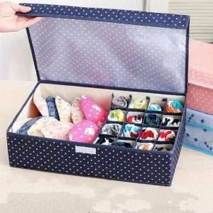 Drawer Organisers Underwear Washable Underwear Storage Box Fabric Household Closet Organizer Oxford Cloth Socks Bra Underwear Organizer With Cover