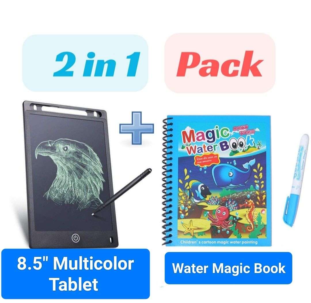 Magic Water Book, Water Drawing Book, Reusable Doddle Book with Pen for Kids - Image 5