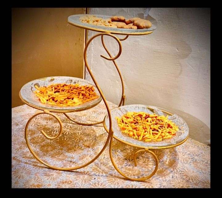 Without Plates Fruite Plate Snack Cake Dessert Display Stand Storage Rack Room Dried Fruit Using For Home Decorations Center Table Kitchen Organization Home Decor Cake