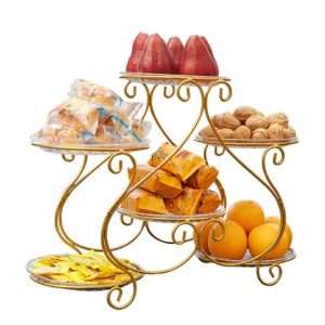Without Plates Fruite Plate Snack Cake Dessert Display Stand Storage Rack Room Dried Fruit Using For Home Decorations Center Table Kitchen Organization Home Decor Cake