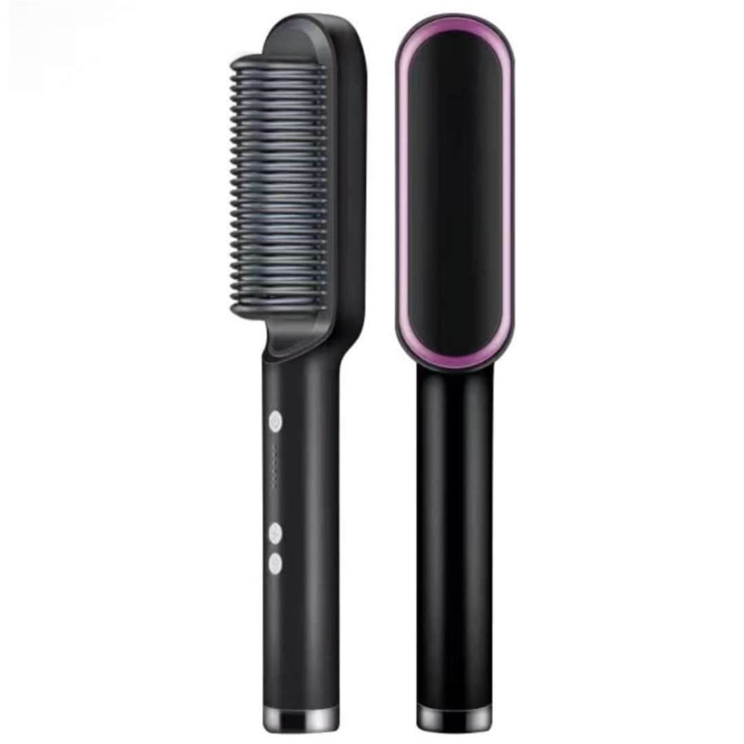 2 in 1 Electric Hair Straightener Curler Heating Styling Comb Straightening Brush - Image 4