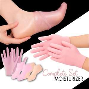 Premium Silicone Gel Heel Pad Socks and Moisturizing Gel Gloves Hand