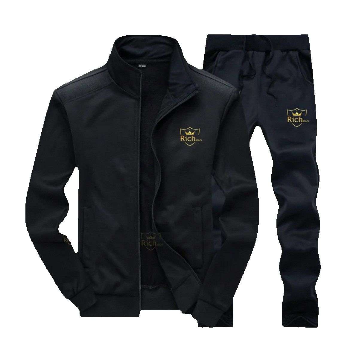 Richman Men's Tracksuit Set Full Zip Long Sleeve Jogging Running Sweatsuits
