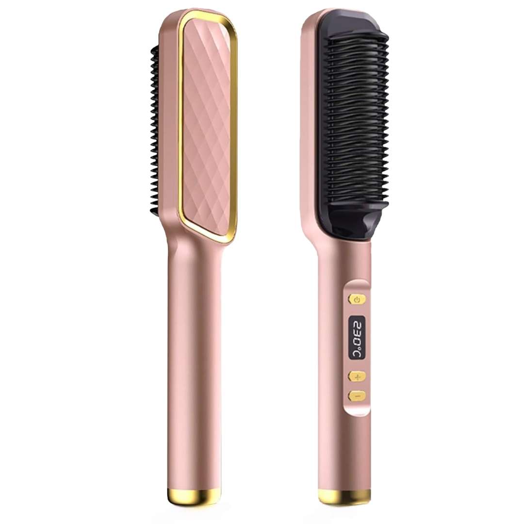 2 in 1 Electric Hair Straightener Curler Heating Styling Comb Straightening Brush - Image 3