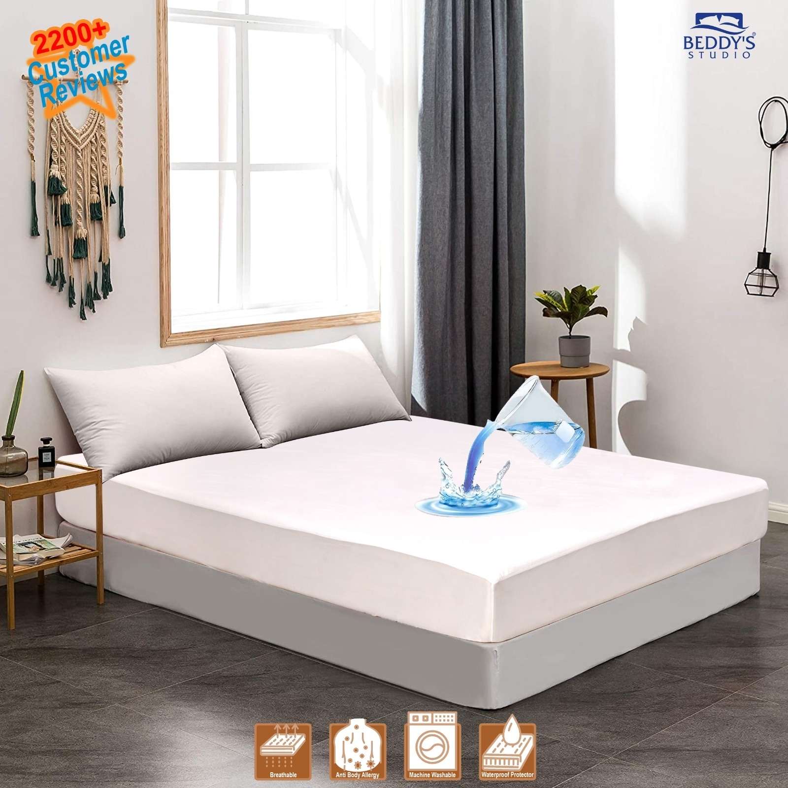 Waterproof Mattress Cover For Double Bed King Size - Image 2