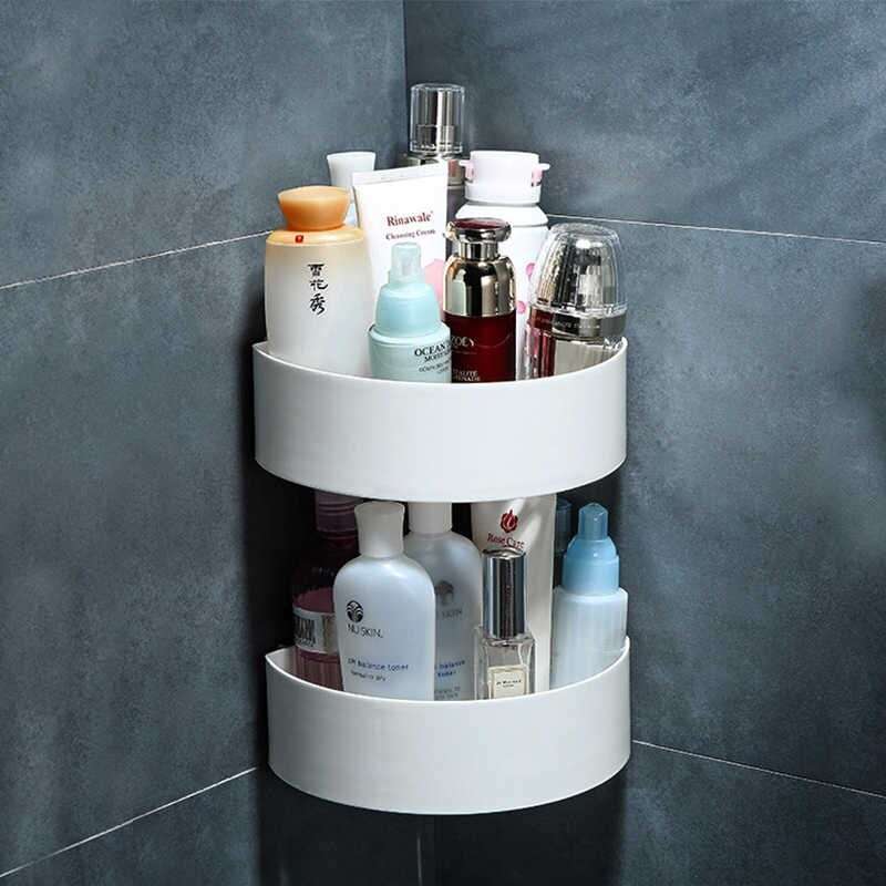 Bathroom Storage Rectangular Rack & Corner Shelf - Image 3