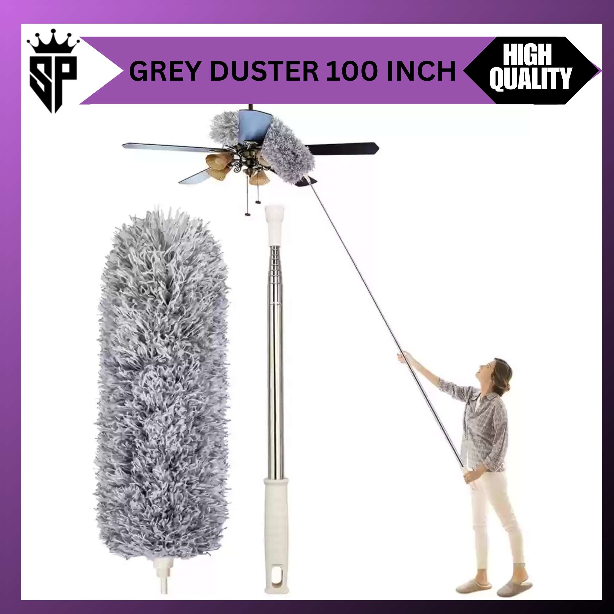 SP Dealz Microfiber Feather Duster Extendable Cobweb Duster