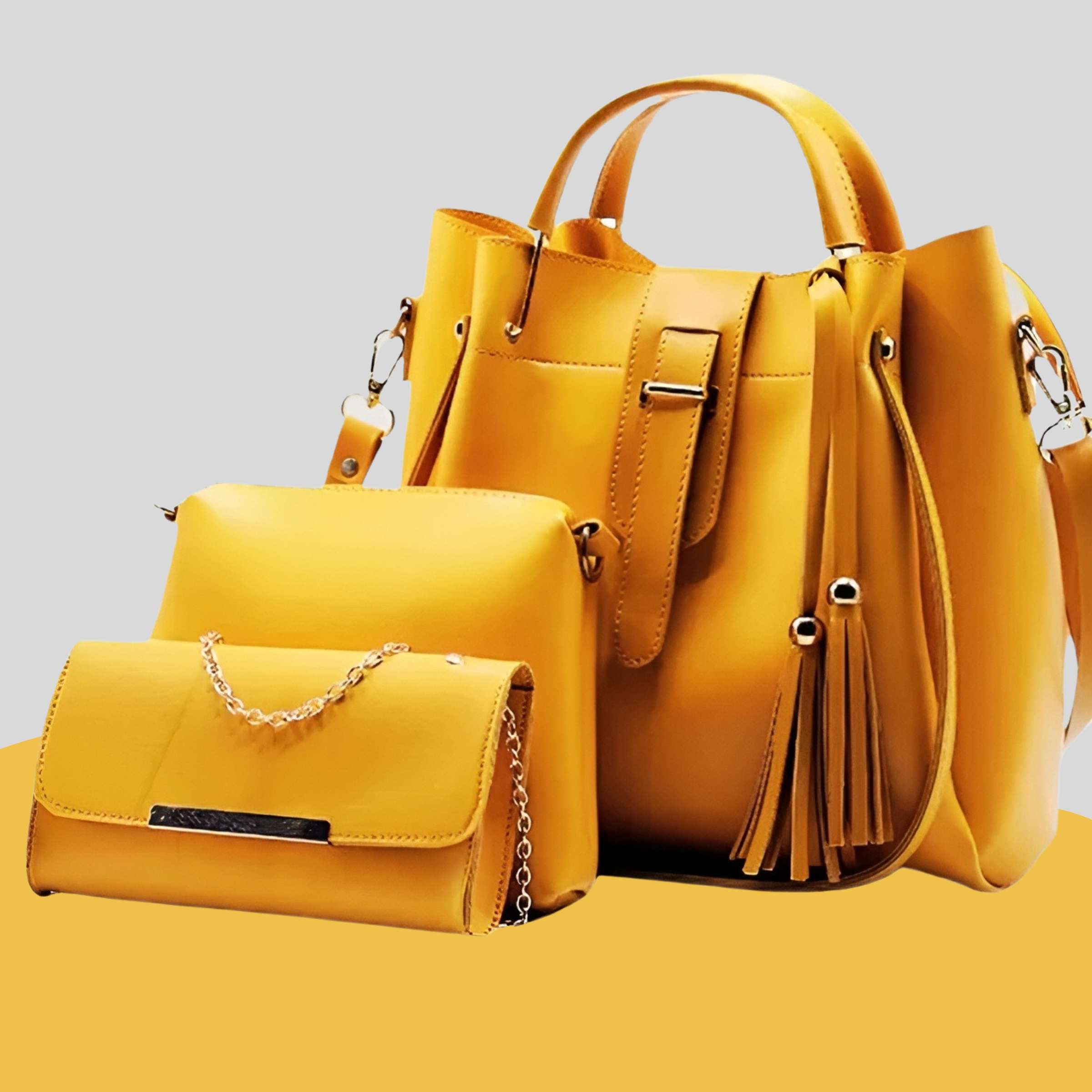 New style Ladies Handbags with Long Shoulder with Ultimate Ladies Handbags Set 3 Piece Ladies Handbags for Girls - Image 4