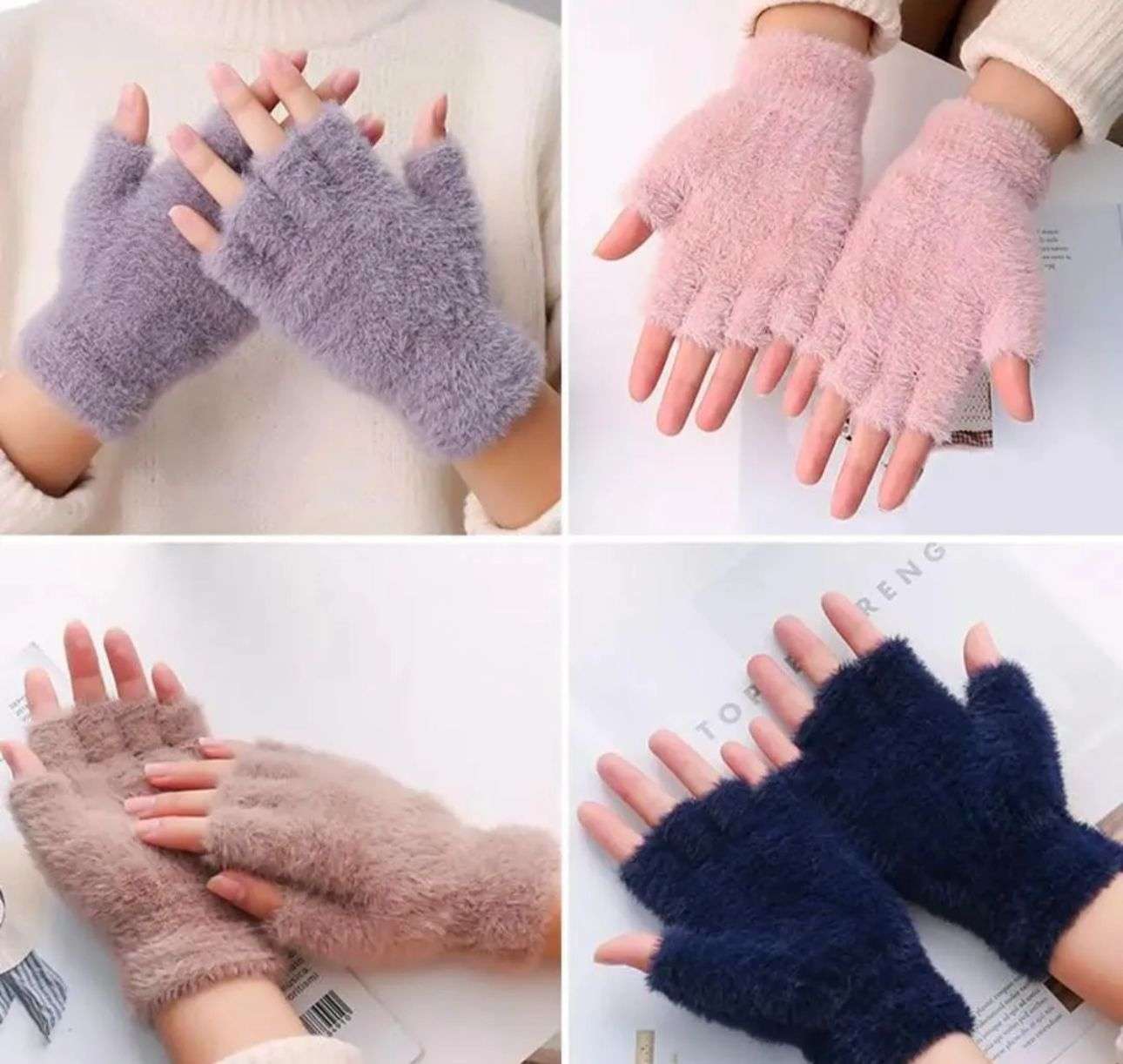 Wool Gloves Fancy Winter Women Girls - Image 4
