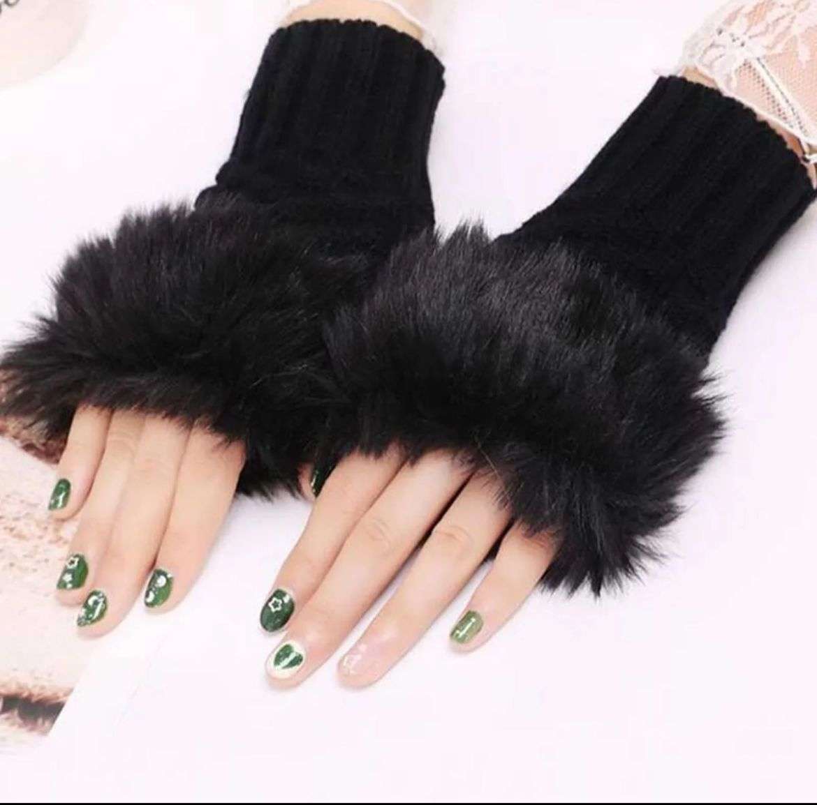 Wool Gloves Fancy Winter Women Girls