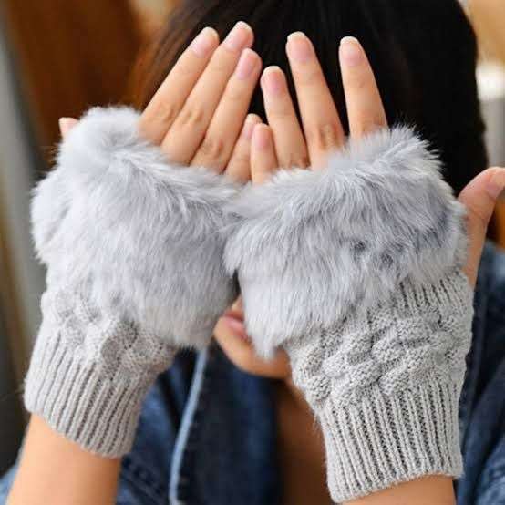Wool Gloves Fancy Winter Women Girls - Image 3