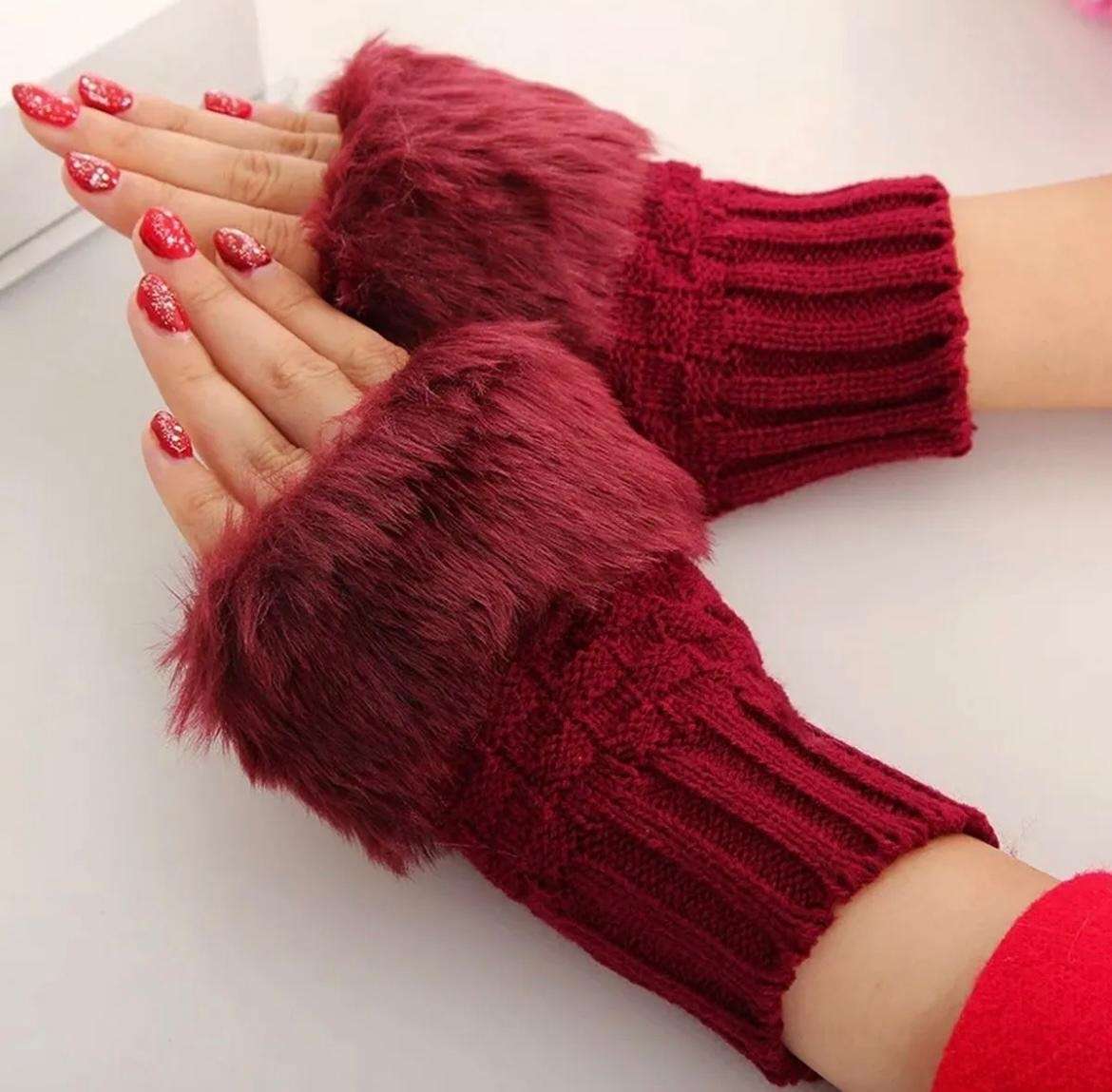 Wool Gloves Fancy Winter Women Girls - Image 2